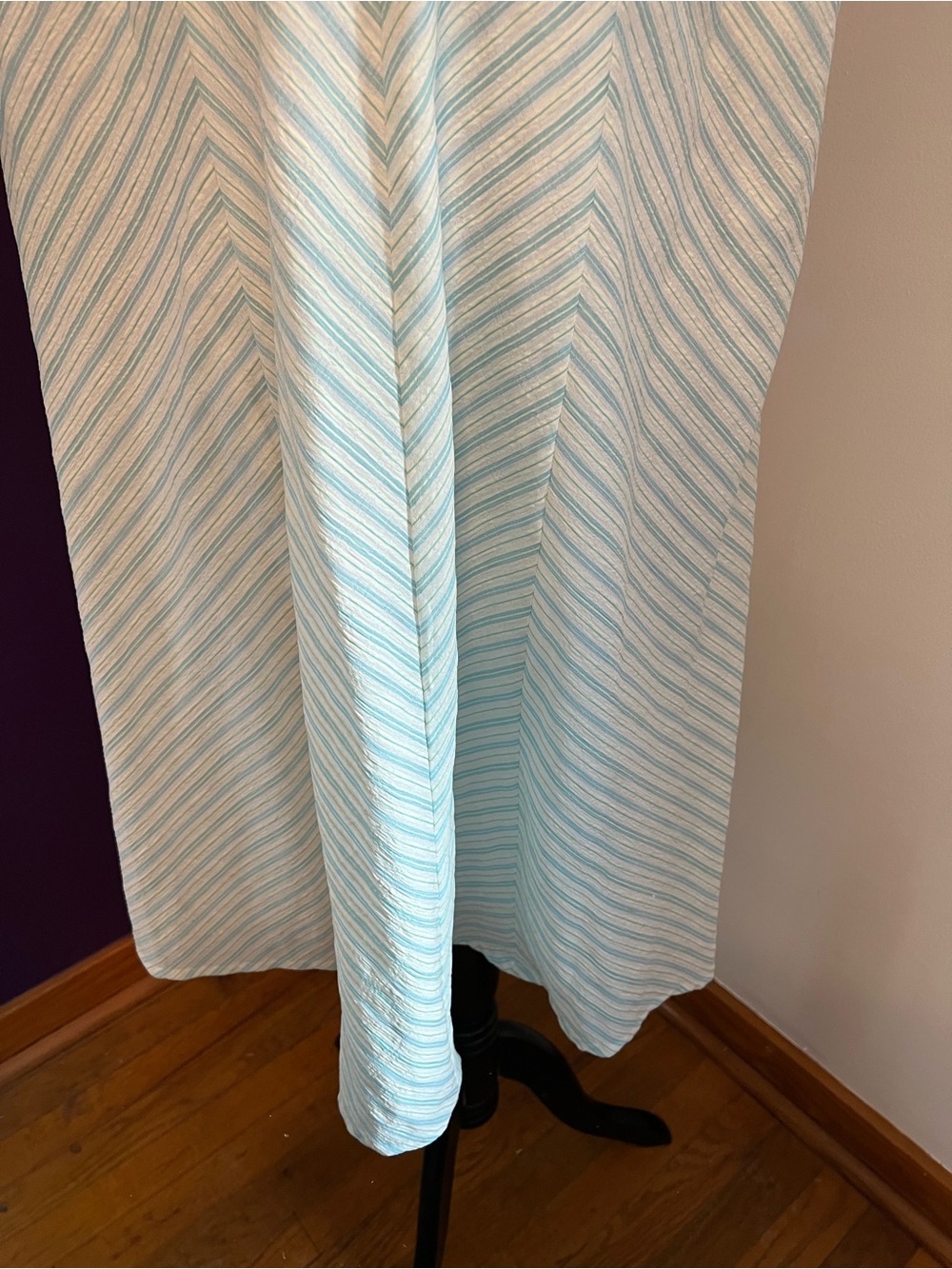 Studio 1940 Pastel Blue and White Striped Plus Size Midi Dress NWT - Picture 4 of 11